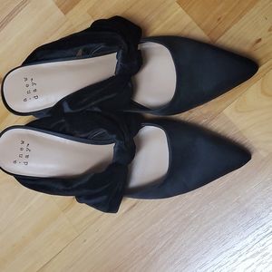 A New Day Liane Microsuede Bow Slide Pumps